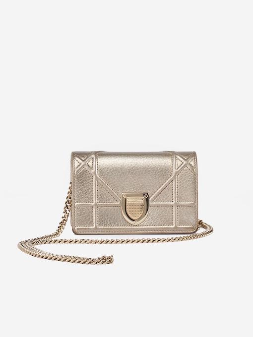 Dior Diorama Mini Metallic Champagne