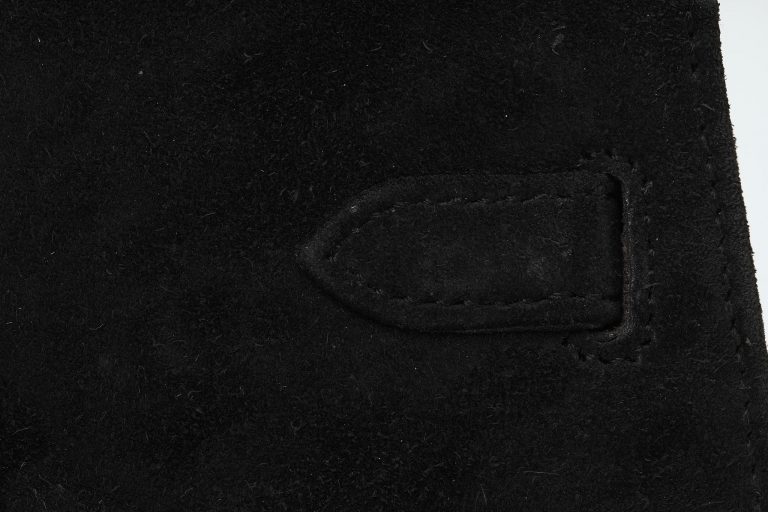 Hermès Vintage Kelly Doblis Noir Evening Envelope Saclàb Detail 1
