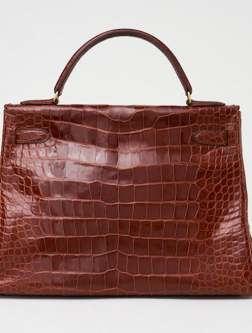 Hermès Kelly 32 Alligator Etrusque Saclàb Back
