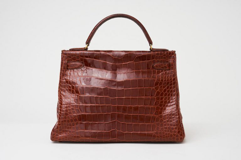 Hermès Kelly 32 Alligator Etrusque Saclàb Back
