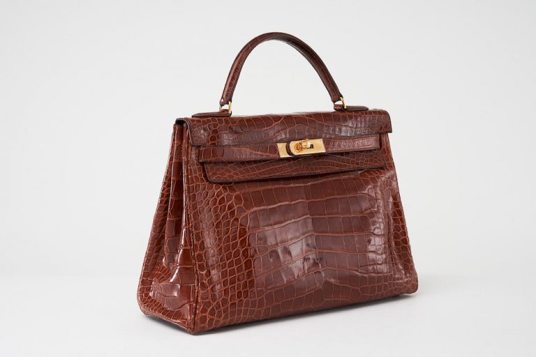 Hermès Kelly 32 Alligator Etrusque Saclàb Side