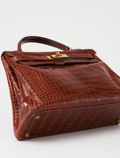 Hermès Kelly 32 Alligator Etrusque Saclàb Bottom