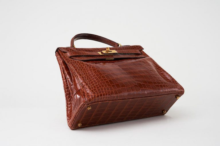 Hermès Kelly 32 Alligator Etrusque Saclàb Bottom