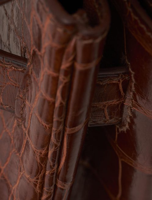 Hermès Kelly 32 Alligator Etrusque Saclàb Leather Detail