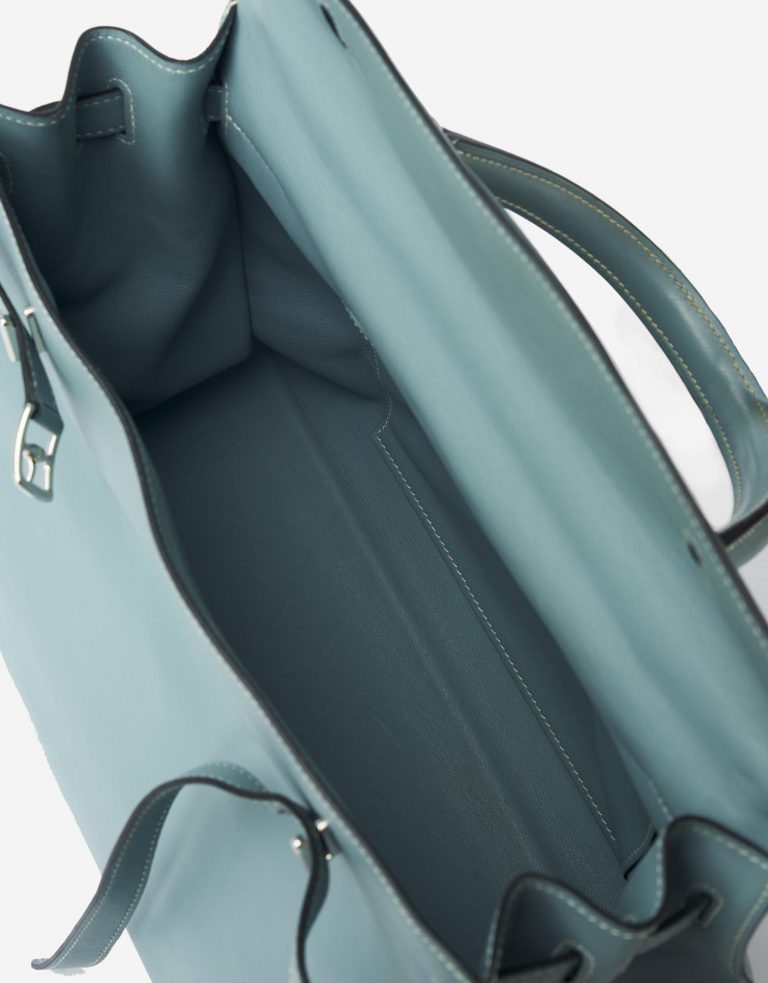 Hermes Kelly Flat 35 Swift Blue Jeans Saclàb Inside