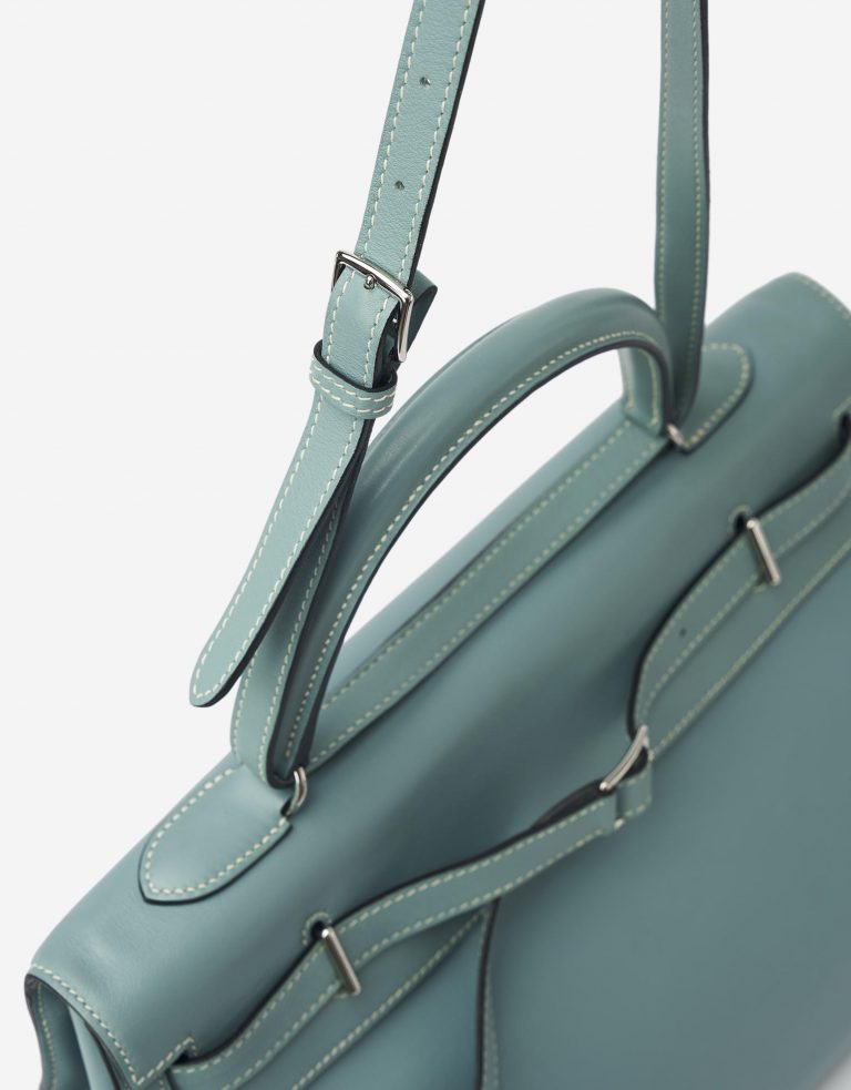 Hermes Kelly Flat 35 Swift Blue Jeans Saclàb Hermes Kelly Flat 35 Swift Blue Jeans Saclàb Strap Buy Vintage Sell Luxury