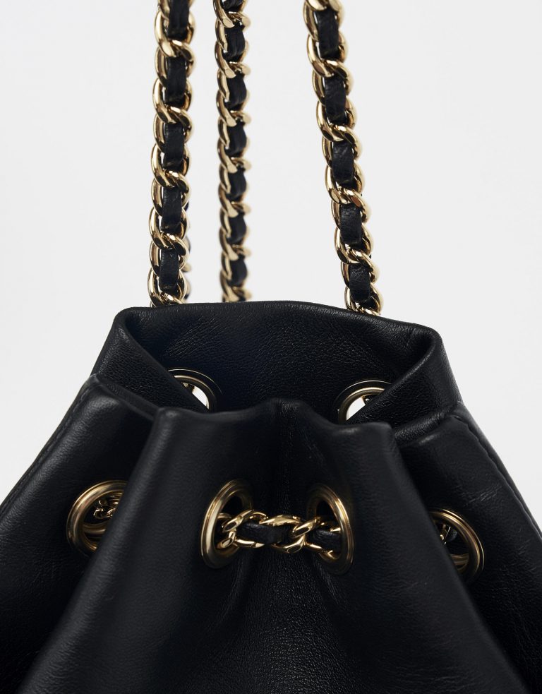 Chanel Backpack Seoul Lamb Black Saclàb Luxury Vintage Gold