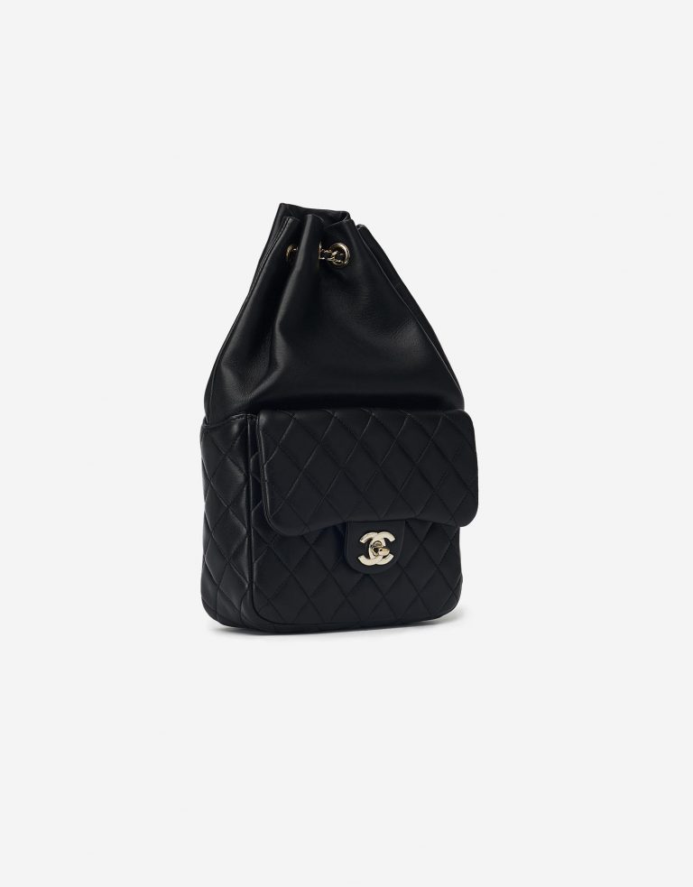 Chanel Backpack Seoul Lamb Black Saclàb Luxury Vintage Side
