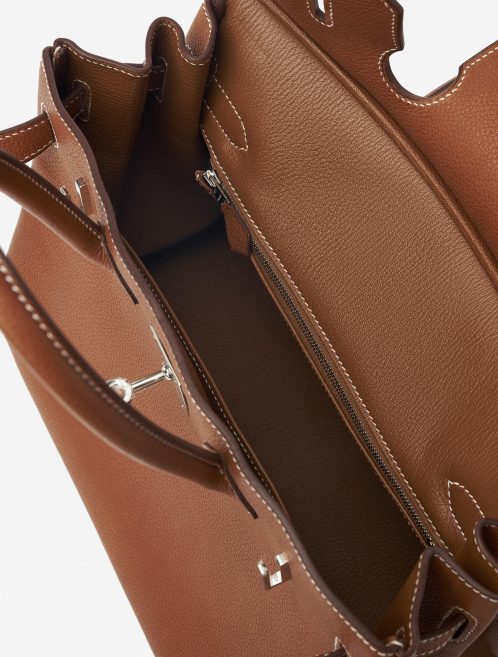 Hermès Birkin 30 Fauve Barenia Faubourg Saclàb Luxury Vintage Inside