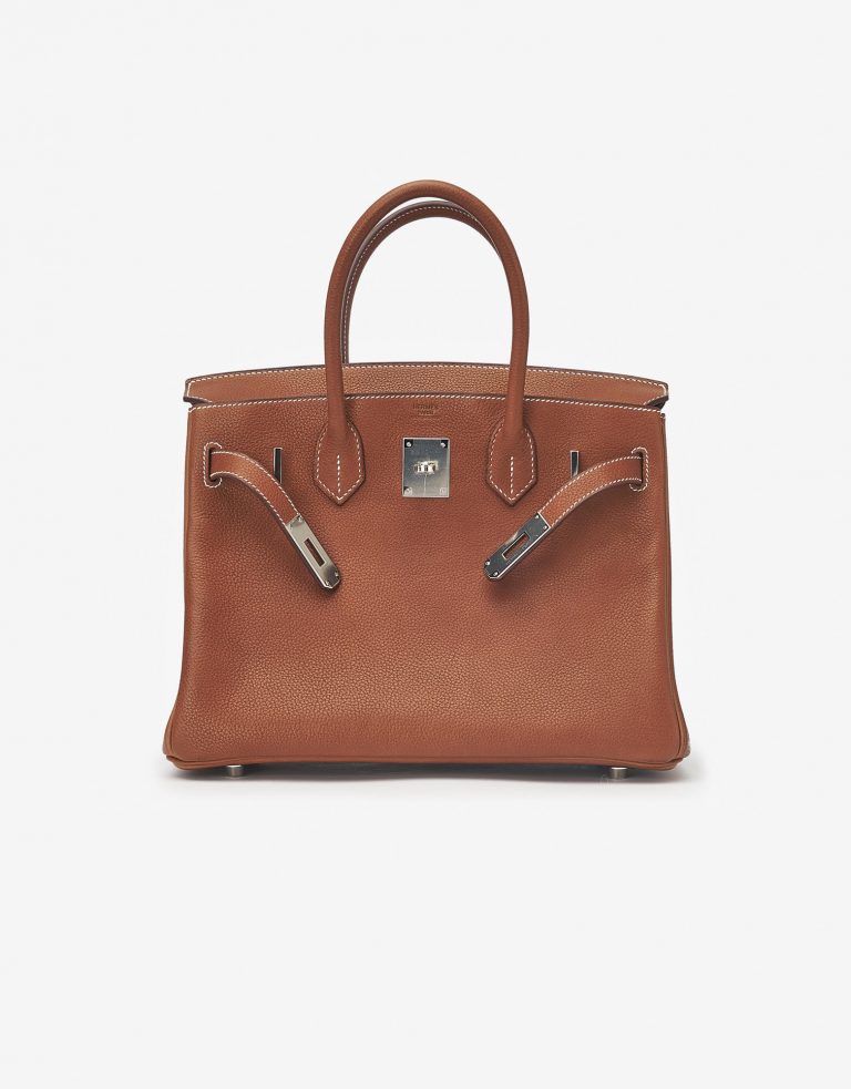 Hermès Birkin 30 Fauve Barenia Faubourg Saclàb Luxury Vintage Open