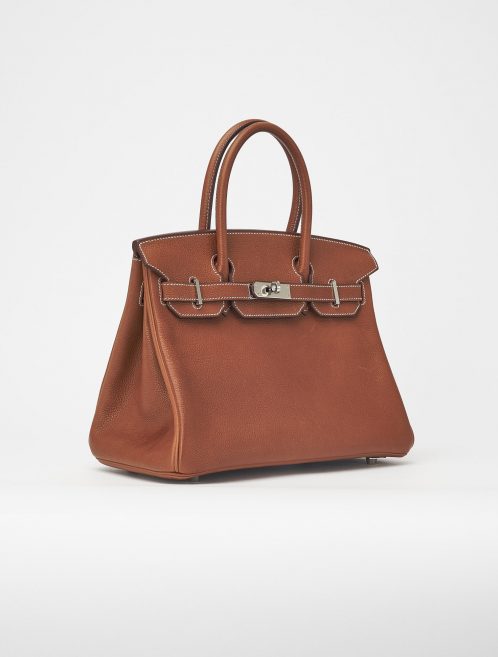 Hermès Birkin 30 Fauve Barenia Faubourg Saclàb Luxury Vintage Side