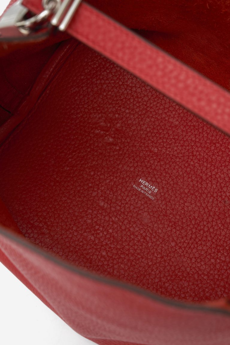 Hermes Picotine Lock 22 Swift Rouge Tomate Saclàb Inside