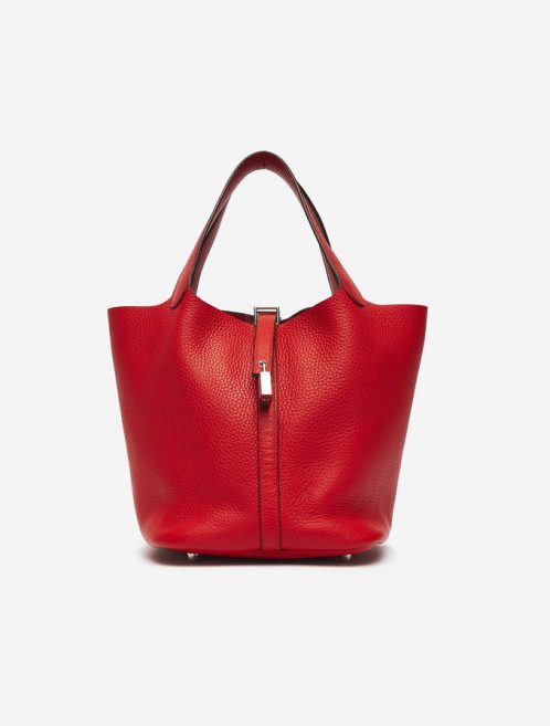 Hermes Picotine Lock 22 Swift Rouge Tomate Saclàb