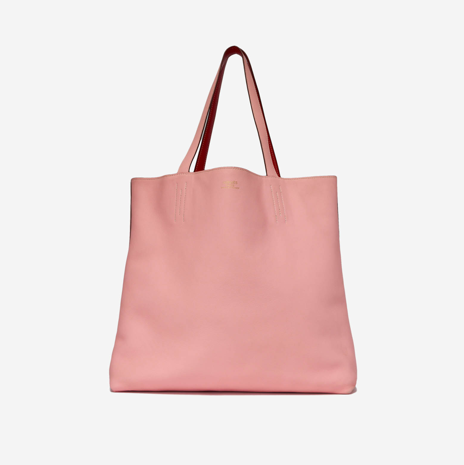 Hermès Double Sens 45 Sikkim Rose Sakura Clemence Rouge