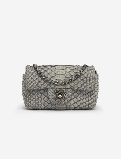 Chanel Timeless Extra Mini Python Dusty Blue Saclàb