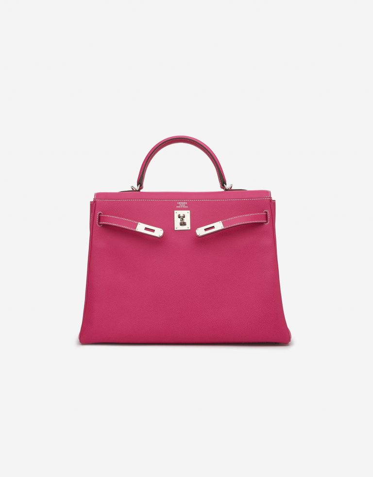 Hermès Kelly 35 Espom Rose Tyrien Rubis Candy Collection Saclàb Front
