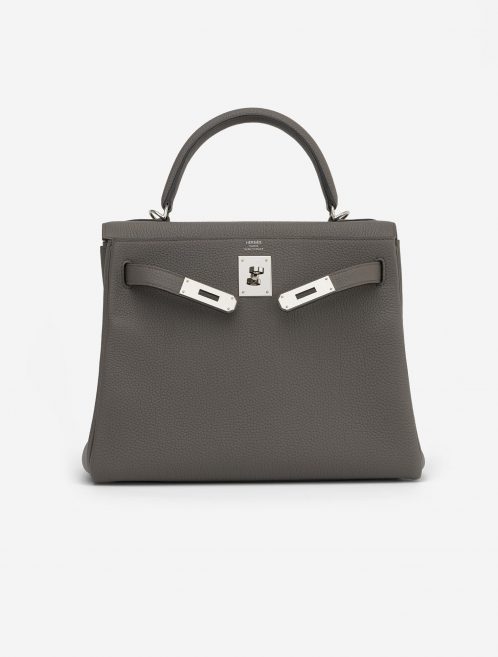 Hermès Kelly 28 Togo Étain Saclab designer bag resale