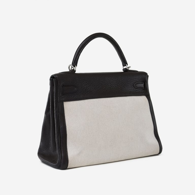Hermes Kelly 32 Toile Beige Fjord Café