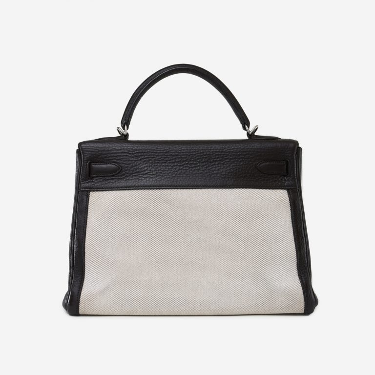 Hermes Kelly 32 Toile Beige Fjord Café