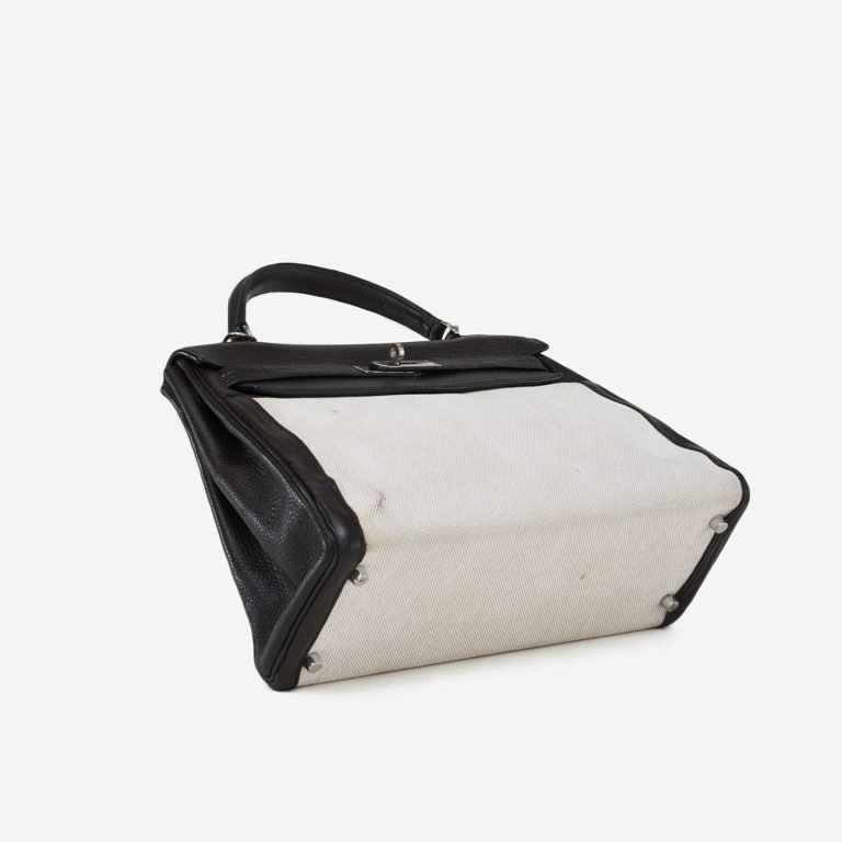 Hermes Kelly 32 Toile Beige Fjord Café