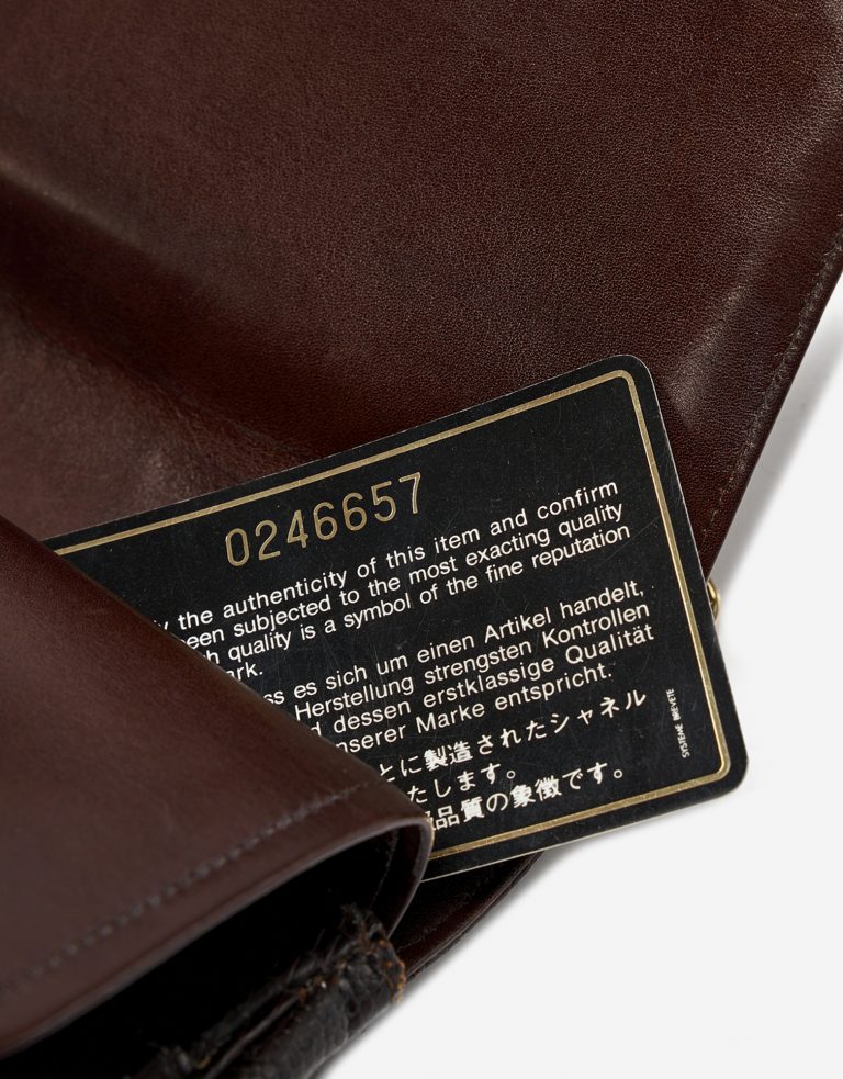 Chanel Timeless Medium Lizard Brown Authenticity Card