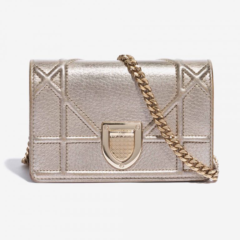 Dior Diorama Mini Metallic Gold Front