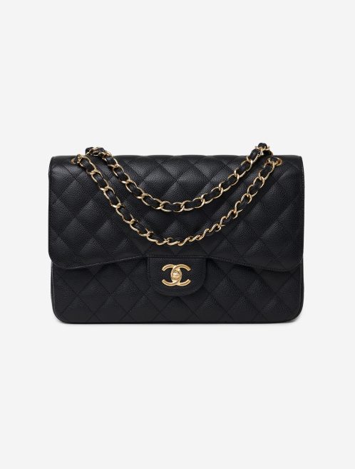 Chanel Classic Flap Jumbo Caviar Black Saclàb Front