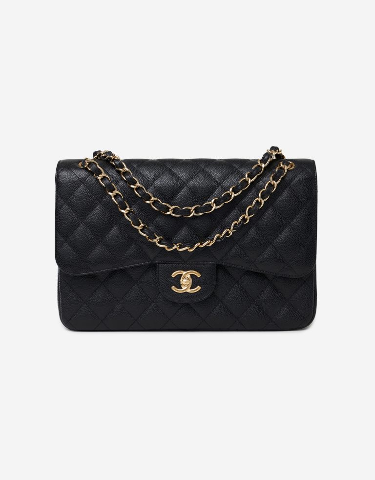 Chanel Classic Flap Jumbo Caviar Black Saclàb Front