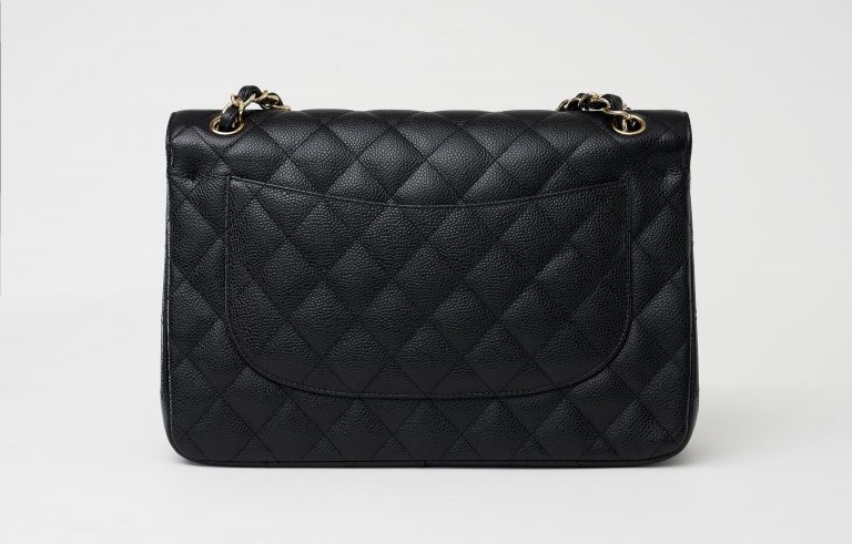 Chanel Classic Flap Jumbo Caviar Black Saclàb Back