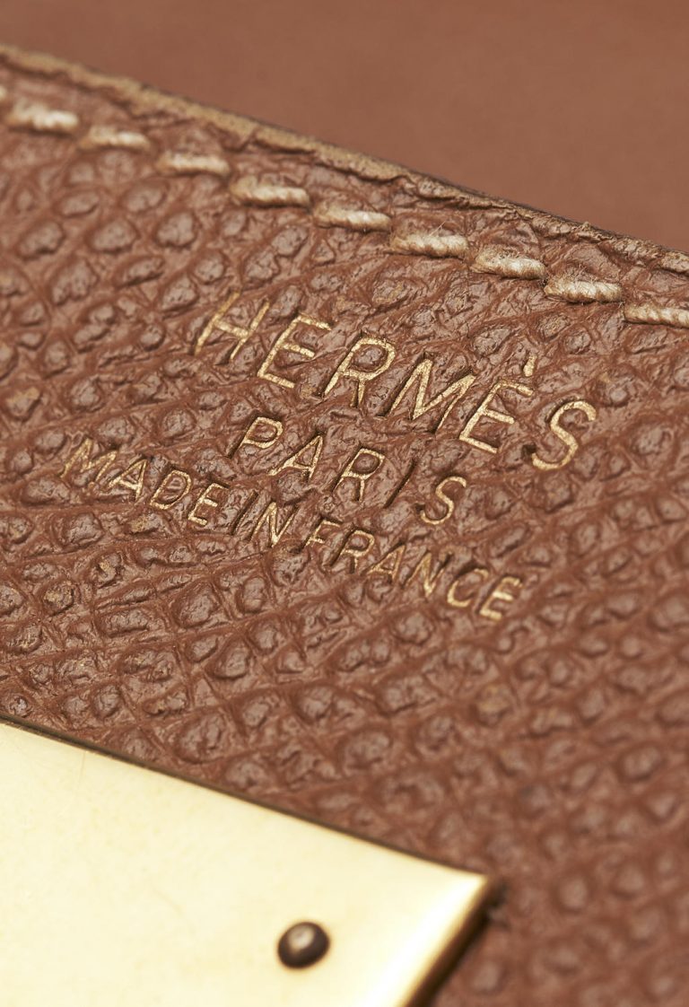Hermès Kelly 32 Epsom Gold Saclàb Logo
