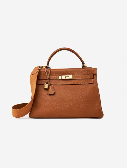Hermès Kelly 32 Epsom Gold Saclàb Front