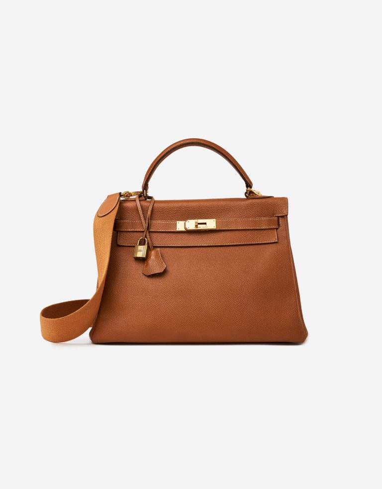 Hermès Kelly 32 Epsom Gold Saclàb Front