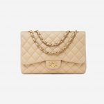 Chanel Classic Single Flap Jumbo Lambskin Beige Saclàb Front