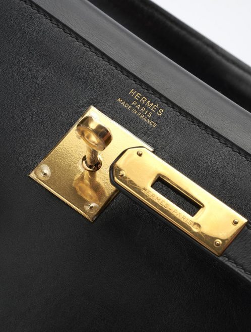 40 Hermès Kelly 32 Box Calf Noir Saclàb Logo