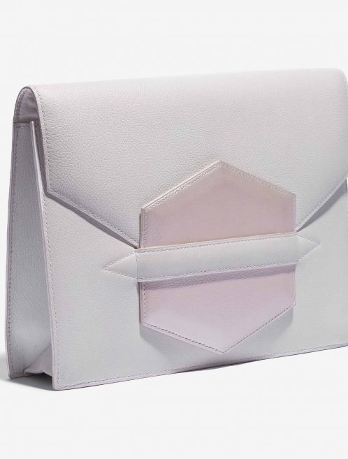 Customised Hermès Faco Clutch Evergrain White Front Side