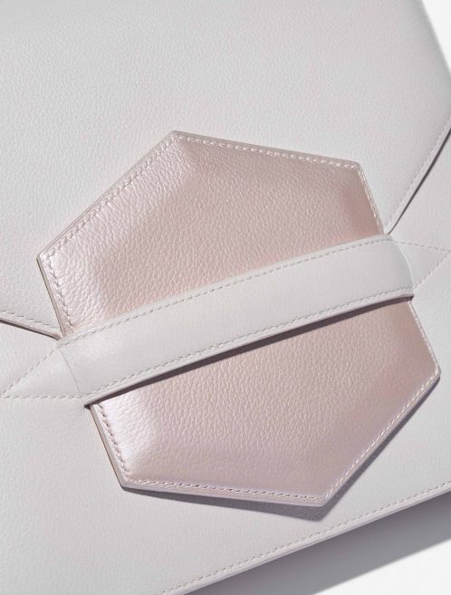 Customised Hermès Faco Clutch Evergrain White Clasp