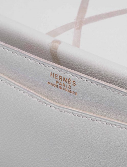 Customised Hermès Faco Clutch Evergrain White Inside