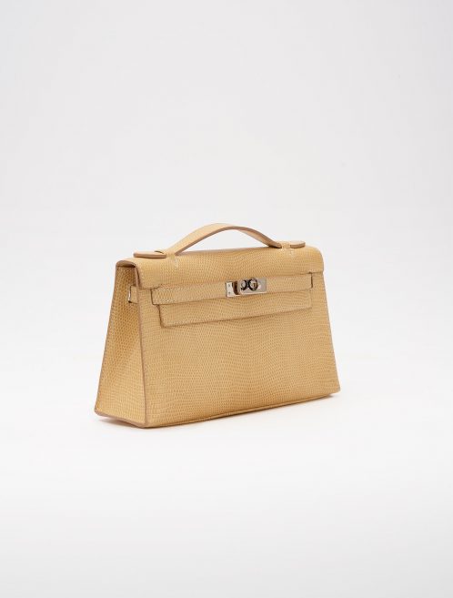 Hermes Kelly Pochette Lizard Vanille Saclàb Side