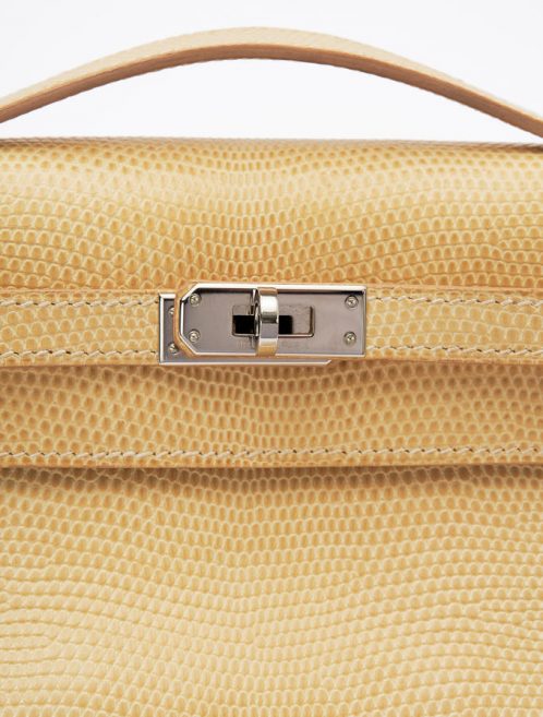 Hermes Kelly Pochette Lizard Vanille Saclàb Front
