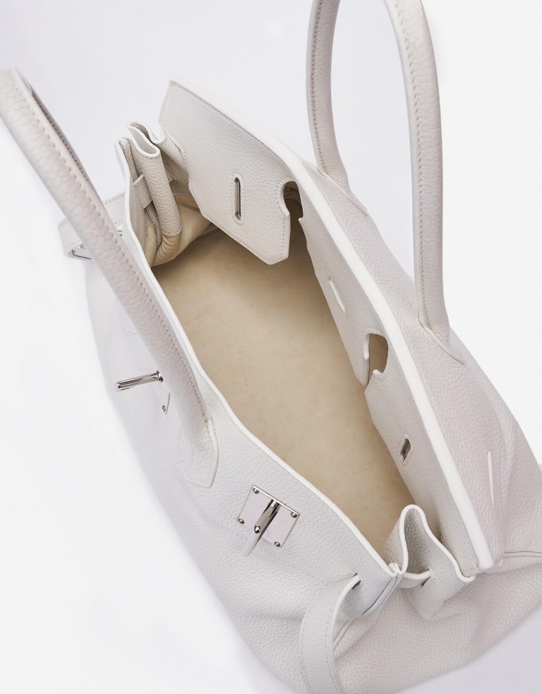 Hermes Birkin JPG Clemence White Saclab Open