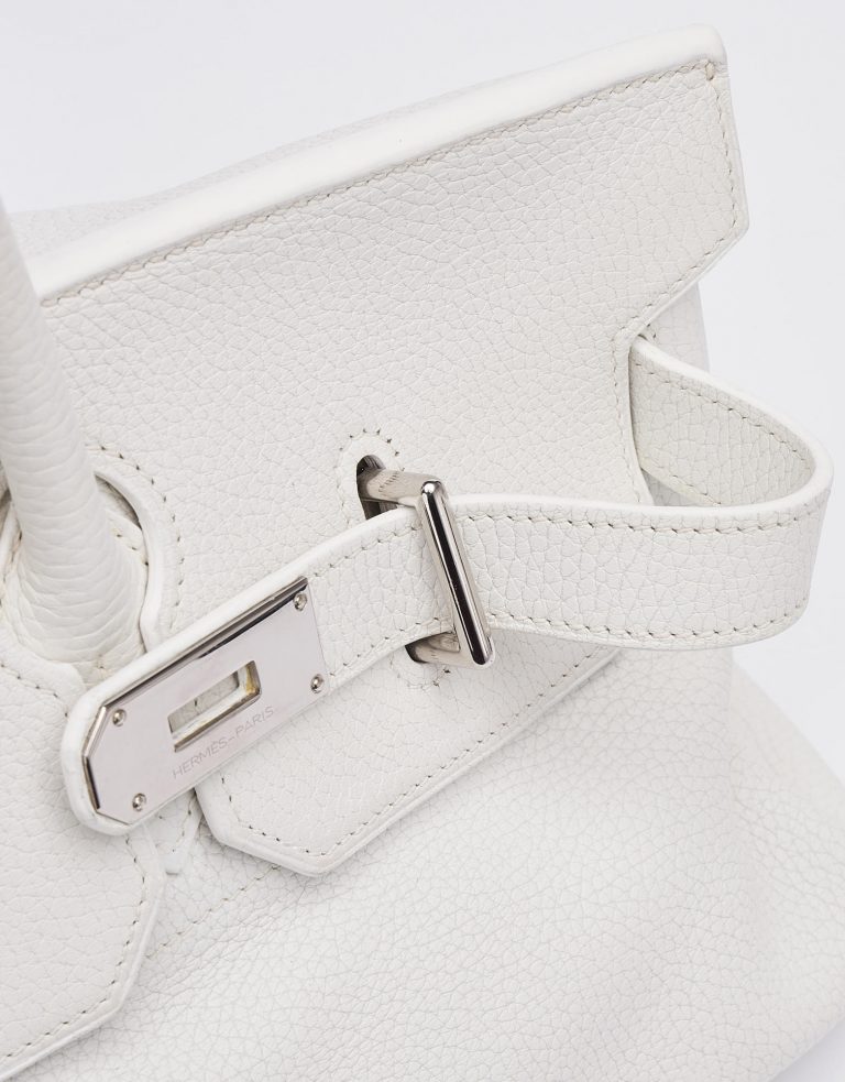 Hermes Birkin JPG Clemence White Saclab Strap