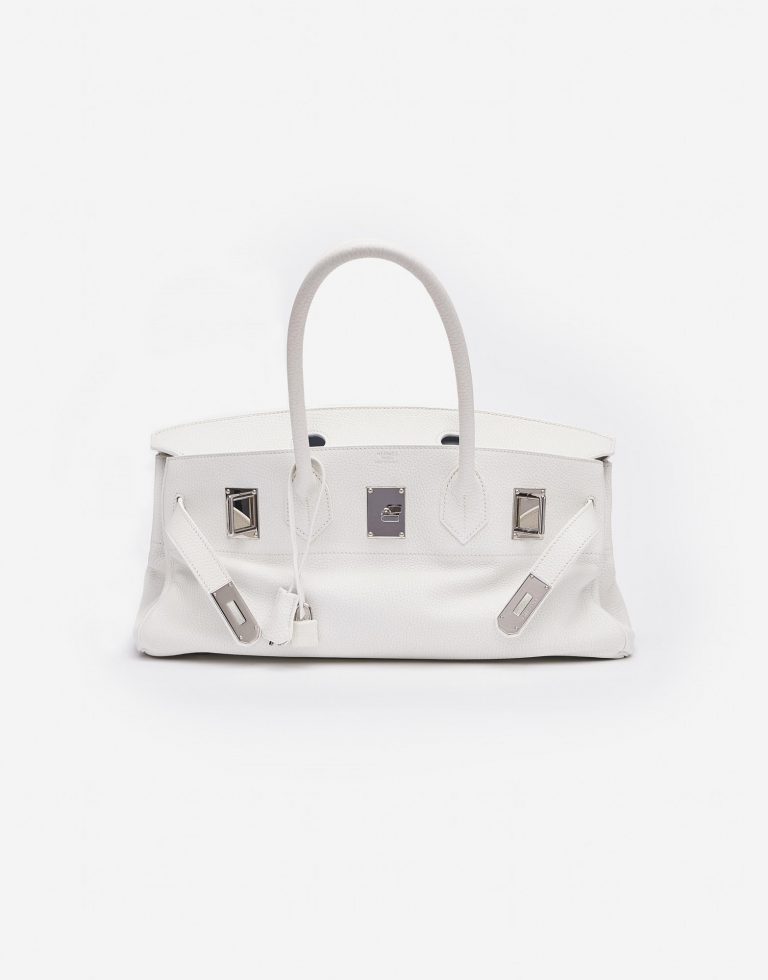 Hermes Birkin JPG Clemence White Saclab Front