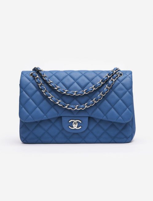Chanel Timeless Jumbo Caviar Blue Saclab