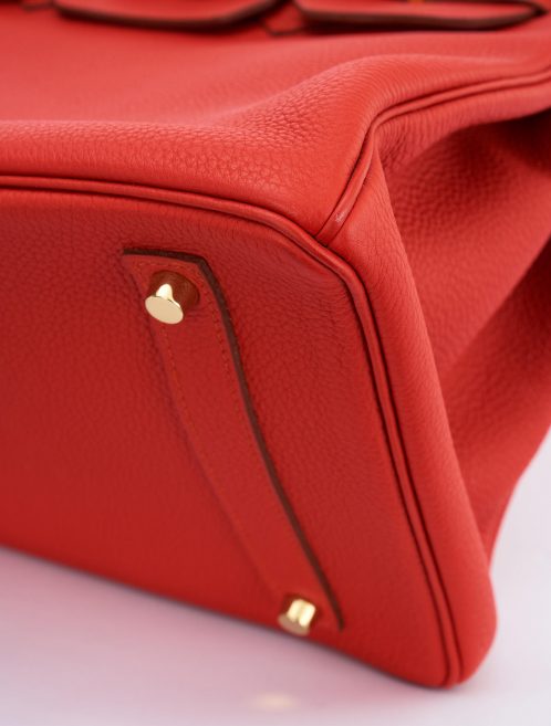 Hermes Birkin 35 Togo Vermillion Saclab Edges