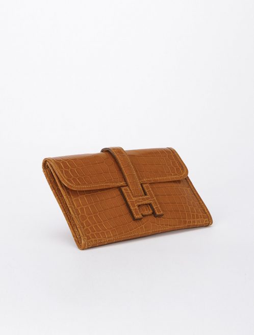 86 Hermes Jige 20 Niloticus Crocodile Orange H Saclab Bottom