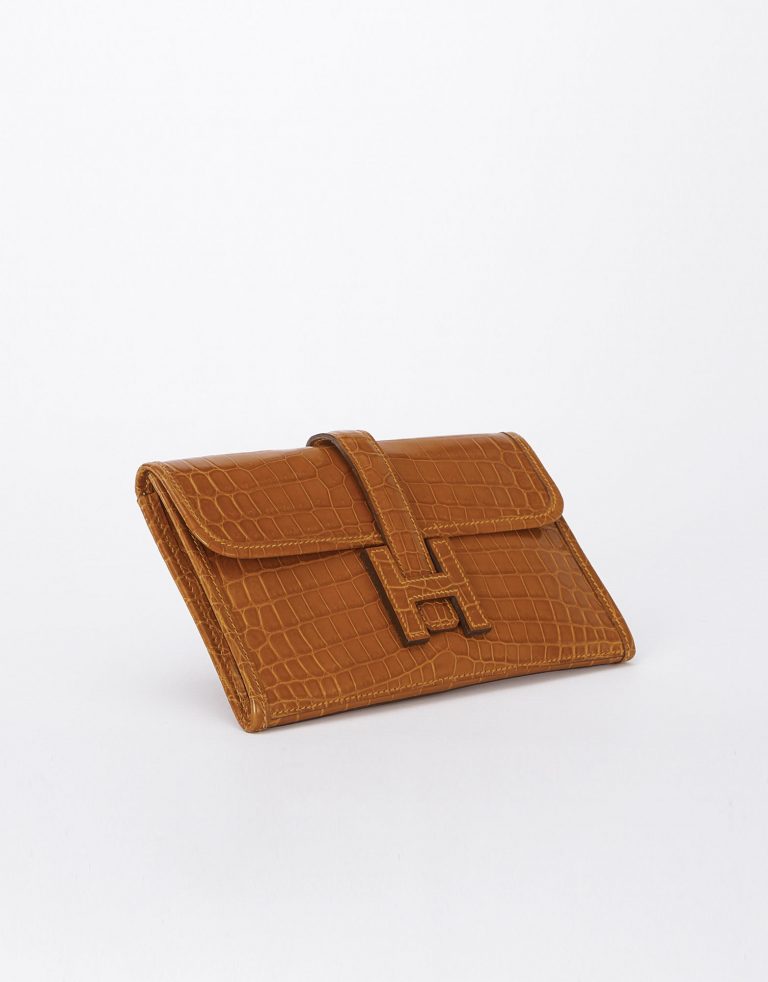 86 Hermes Jige 20 Niloticus Crocodile Orange H Saclab Bottom