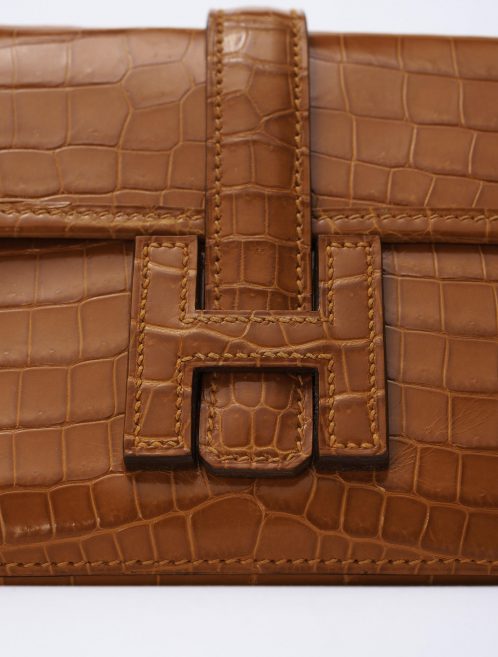 86 Hermes Jige 20 Niloticus Crocodile Orange H Saclab Logo
