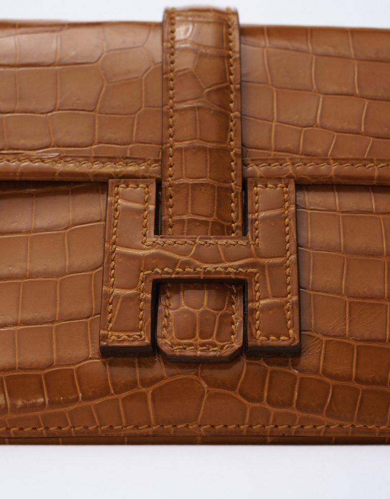 86 Hermes Jige 20 Niloticus Crocodile Orange H Saclab Logo