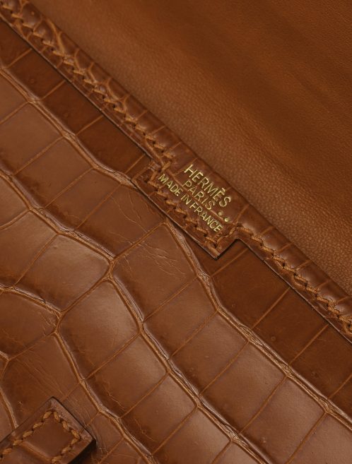 86 Hermes Jige 20 Niloticus Crocodile Orange H Saclab Logo