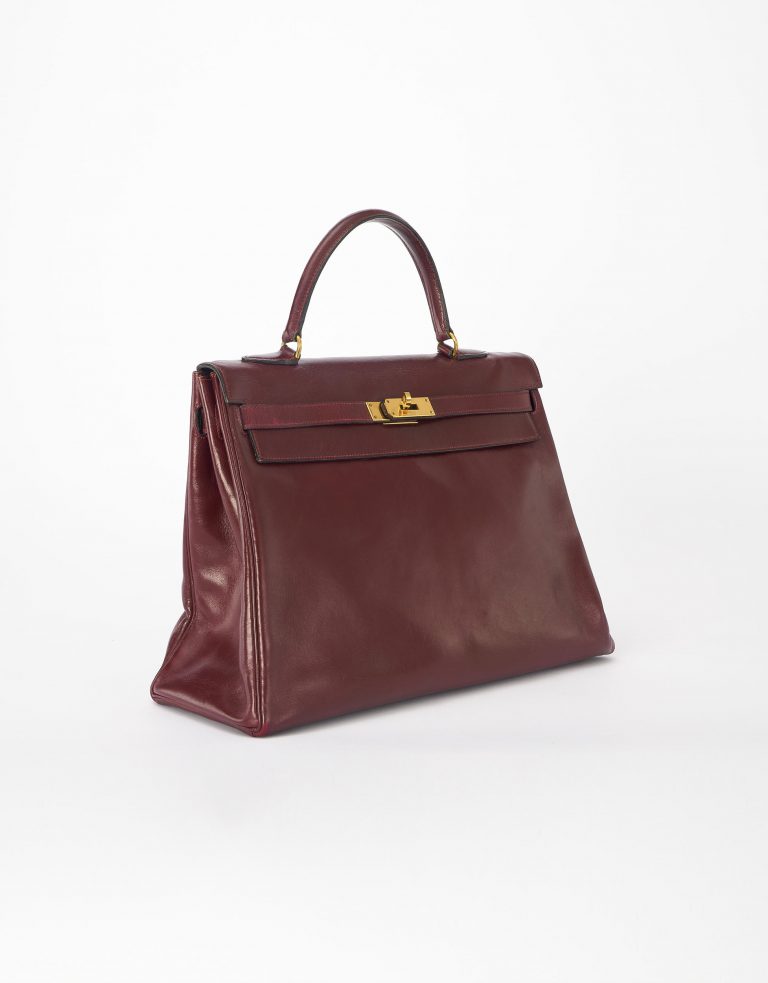 Hermes Kelly 35 Box Calf Rouge H Saclàb Side